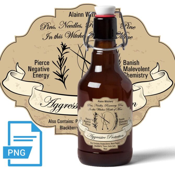 Agressive Protection Bottle Mockup